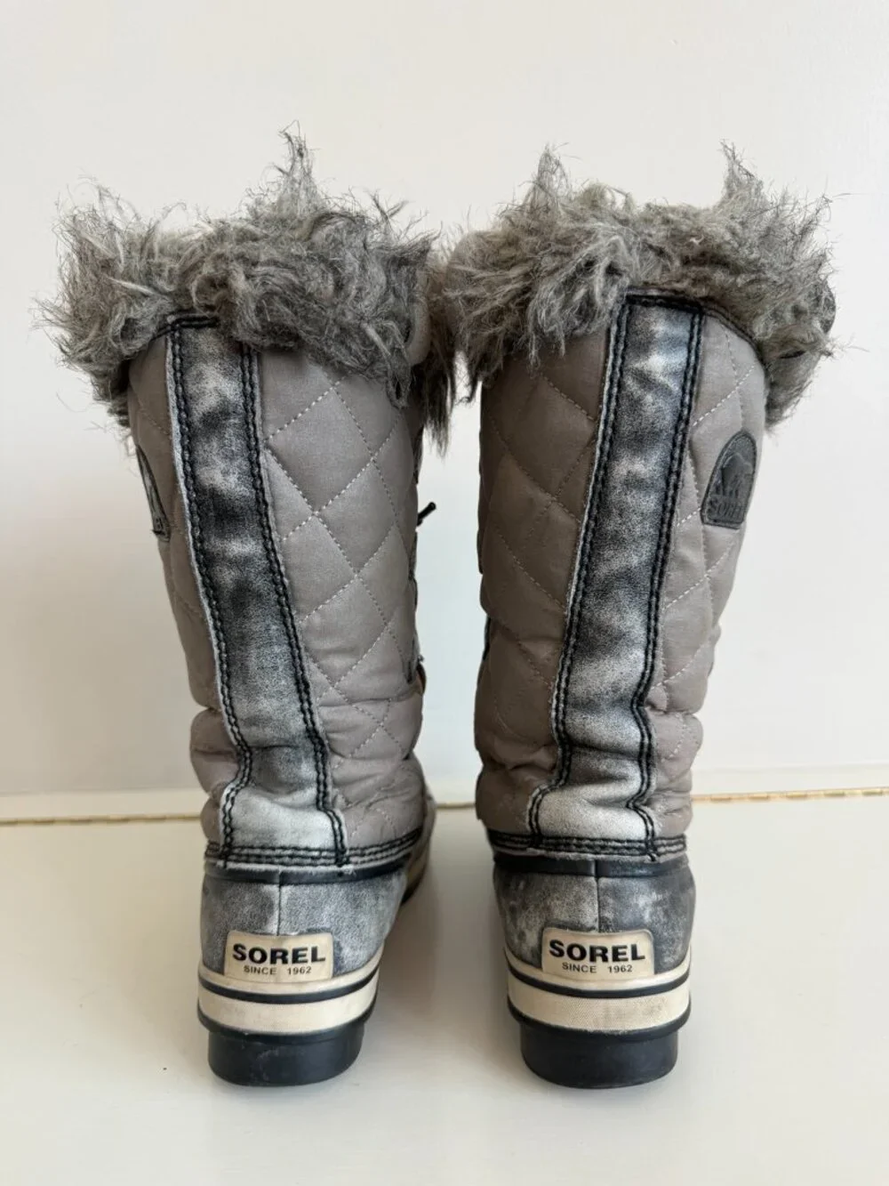 SOREL Tofino Waterproof Winter Snow Boots Faux Fur Gray Women’s 7